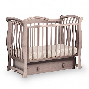 Кровать детская Лель БИ 08.2 Маргаритка маятник поперечный, отбеленный (Лель, LIEL_БИ 08.2_отбеленный)